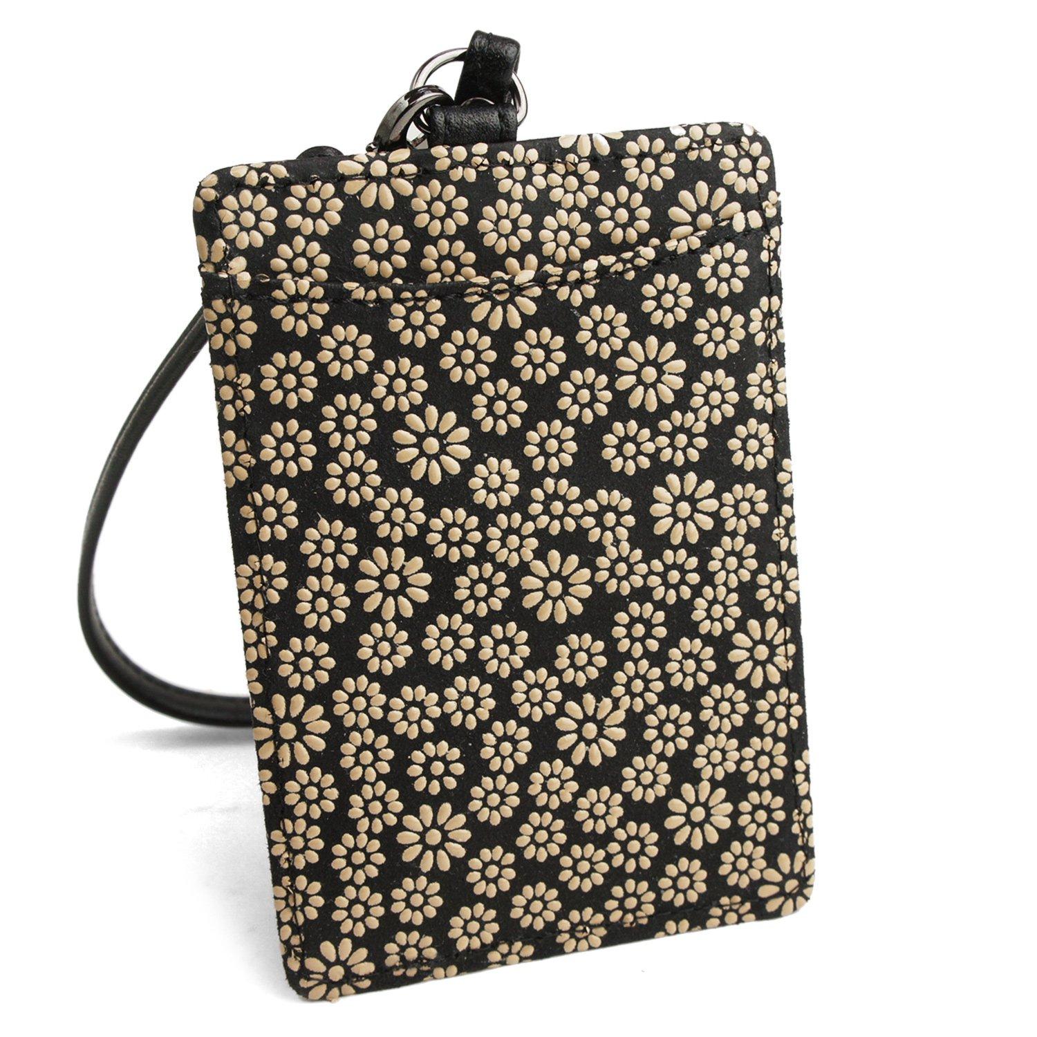 

Японський Картхолдер Картхолдер Папка для ID-карти Натуральна Шкіра Коров яча Шкіра Оленяча Шкіра Візерунок Маргаритки Інден Хінагіку Японський Стиль Японський Візерунок Шкіра бежевий