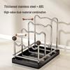 Stainless Steel Kitchen Rack for Plates, Cutting Boards, Pot Lids, and Draining Pans