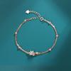 Double-layer Cherry Blossom Bracelet Women's Korean Niche Exquisite Versatile Temperament High-end Jewelry Valentine's Day Gift