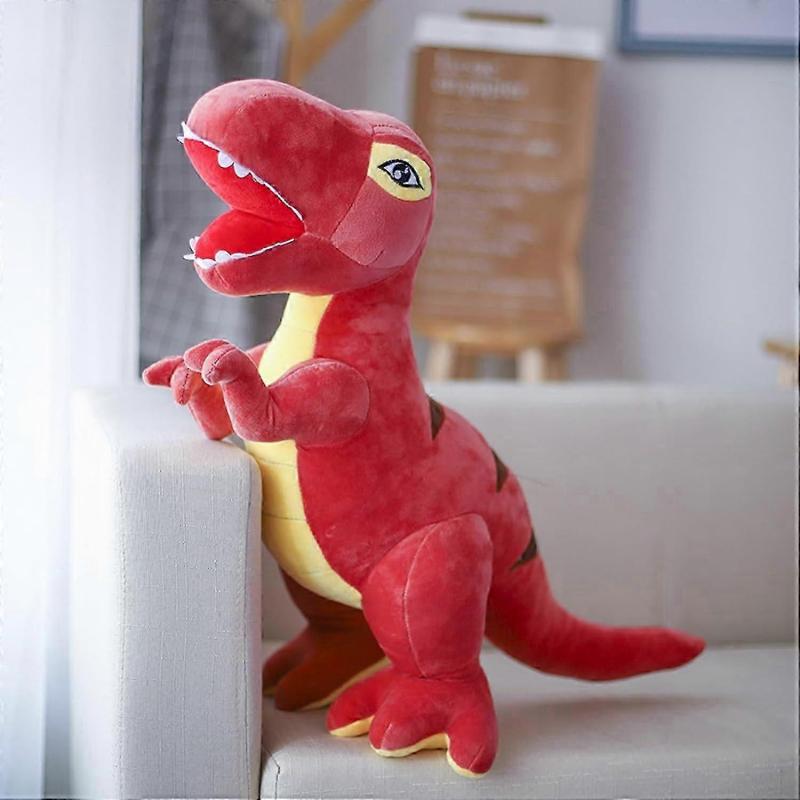 Gosedjur Dinosaurie, Djur Dinosaurie Plyschleksak Simulering Dinosaurie Tyrannosaurus Plyschdocka Leksak för Flicka Pojke Barn Festgåva (Röd, 30cm)