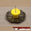 Ceramic Backflow Incense Burner & Holder: Japanese Ornament for Buddha Incense Sticks & Lotus Coil.
