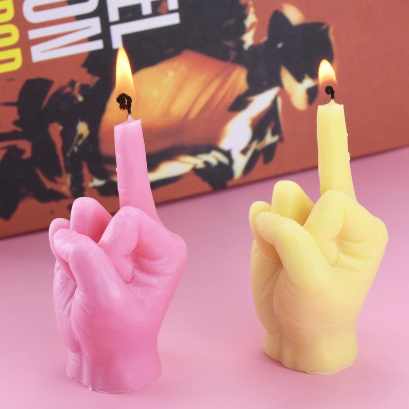 Handmade Middle Finger Silicone Mold for Aromatherapy & Cake Decoration