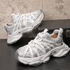 Fashion Trendy Men's Shoes: Breathable Mesh Shoes, Retro Distressed Casual Sports Shoes, Thick-soled Dad Shoes for Men   B 29