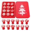 ABYN-12Pcs Christmas Pattern Clay Embossing Stamps With Storage Case, Pottery & Play Dough Stamp Tools For Holiday DIY Crafts