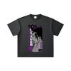 260 GSM Double Yarn 32 Count 100% Cotton Black Clover V8 Yami Print Unisex Heavy Cotton T Shirt
