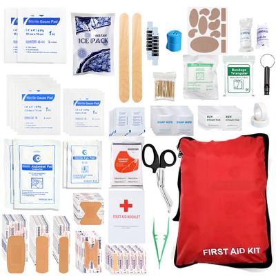 290pcs Medical Supplies Portable Waterproof Emergency First Aid Kit for Home, Car, Travel, Office, Sports, Hiking, Camping, Resc