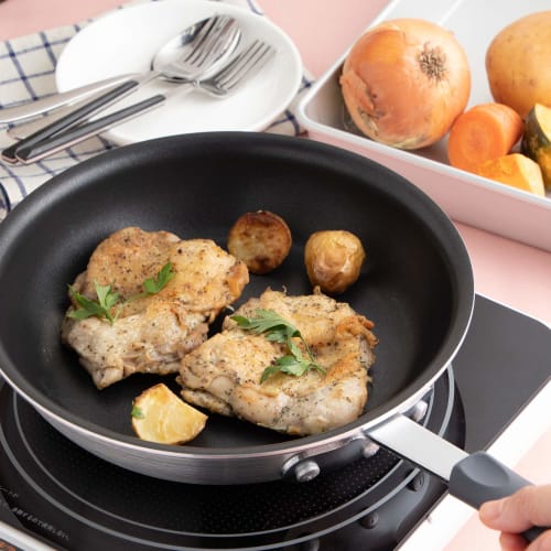 Endo Shoji TKG Aluminum Frying Pan, 26cm, Inner Diameter X Depth (mm): 235 X 53, Bottom Diameter (mm): 160, Induction and Gas Compatible, Non-Stick Te