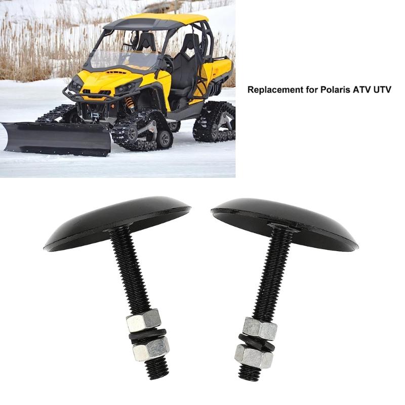 For SportsmanRanger Razor ATV Snow Plow Blades Skid Shoes Kit Steel 2873423 2pcs