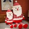 Creative Plush Santa Claus Doll With Long Legs Soft Cotton Outfit For Festive Decor