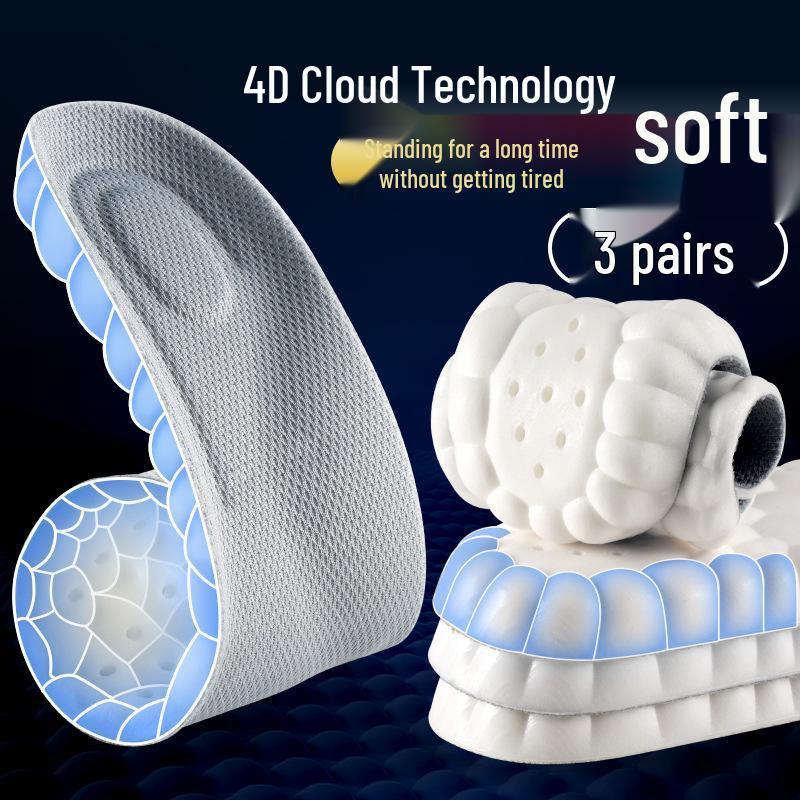 Stepping-on-Shit Insoles: Ultra-Soft, Anti-Pain, Breathable, Anti-Odor, Shock-Absorbing for Women's Long-Lasting Comfort & Men's Sports