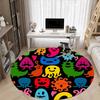 1pc Monster Party Office Round Area Rug,  Mat Suitable For Office, Under Office Chairs Bedroom Living Room Home Decor, Room Deco