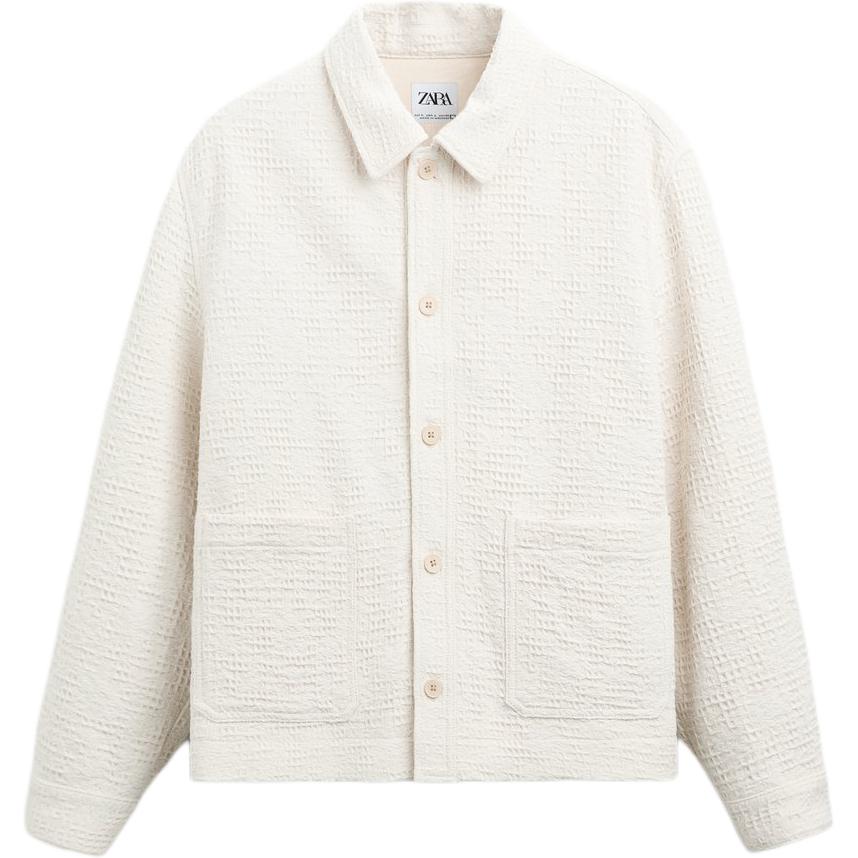 ZARA Jackets & Coats Men's Raw White 5690182-712