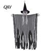 Spooky Door Hanging Decor 38" Halloween Witch Decoration, Scary Flying Skeleton Ghost Gauze Decoration for Outdoor, Indoor Haunted House Porch
