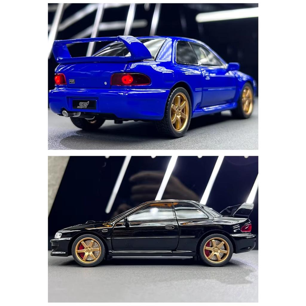 1/32 Subaru Impreza WRX STI Alloy Sports Car Model Diecasts Metal Racing Car Vehicles Model Sound Light Simulation Kids Toy Gift