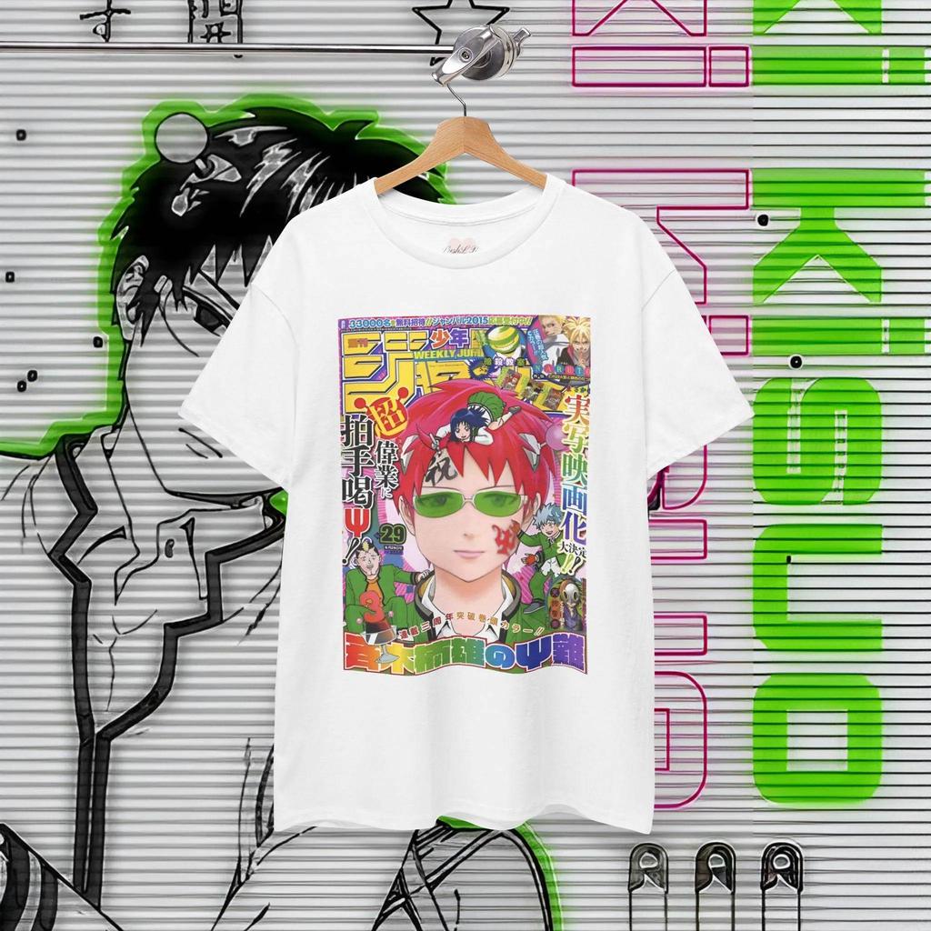 Anime The Disastrous Life of Saiki K Printed Short Sleeve Fashion T-Shirt Saiki Kusuo Harajuku Hip Hop Casual Tee Vintage Shirts