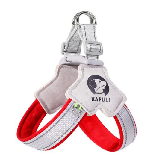 Night Safety Pet Harness High-Brightness Reflective Strips Y-Shaped Chest Design Adjustable Quick Buckle Dog Harness