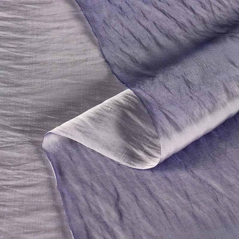 100x150cm Acetate Satin Fabric Pleated Texture Lightweight Breathable Shirt Dress Apparel for Diy Sewing Rayon Material