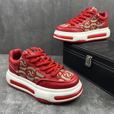 New Men Shoes Autumn Winter Comfortable Men's Platform Sneakers Fashion Red Casual Shoes Sports Trainers Tenis Masculino