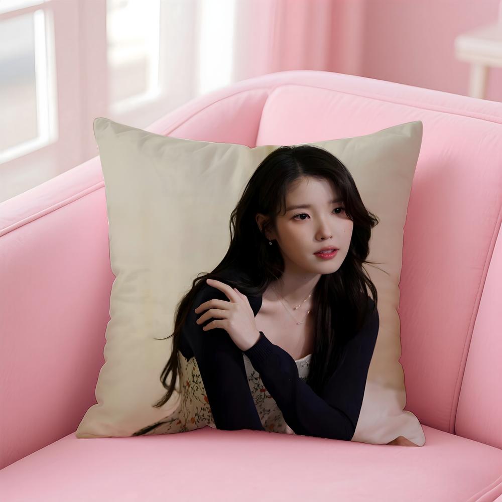 singer versatile IU LLee Jieun Cushion Cover Pillow Case Soft Skin Friendly Fabric Concealed Zipper
