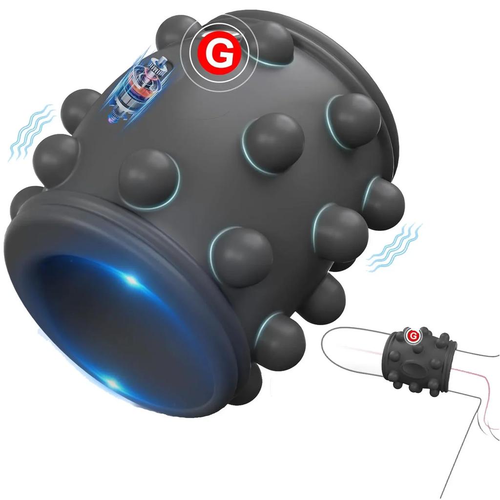 HESEKS Vibrating Cock Ring Vibrators for Men Delayed Ejaculation Penis Enlarger for Couples G Spot Testicular Stimulator Sex Toy