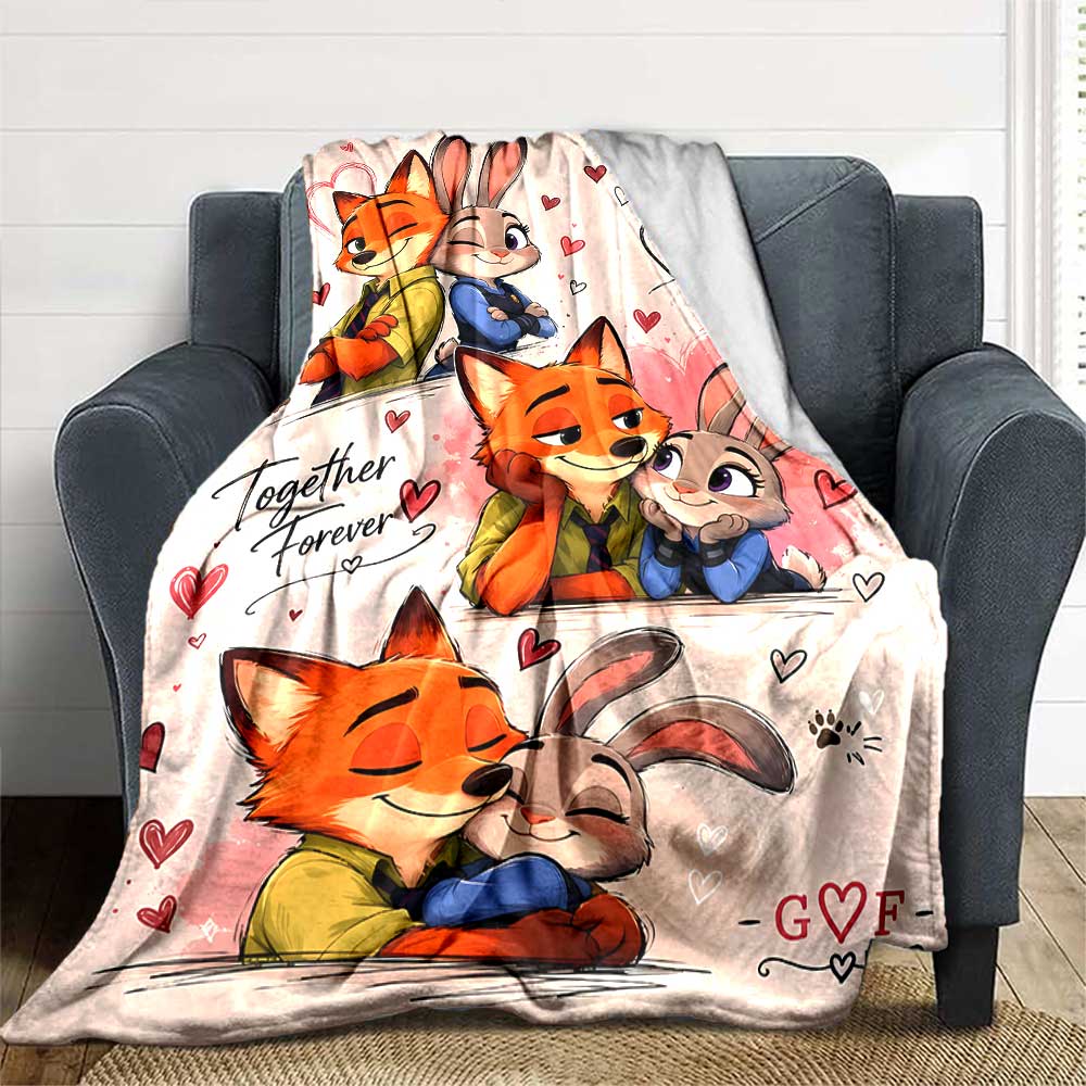 Zootopia Adventure Gift Blanket Warmthful Decor Versatile for Sofa Couch Office Bed Picnics for All Occasions Modern Style Ideal Gift Family Y25