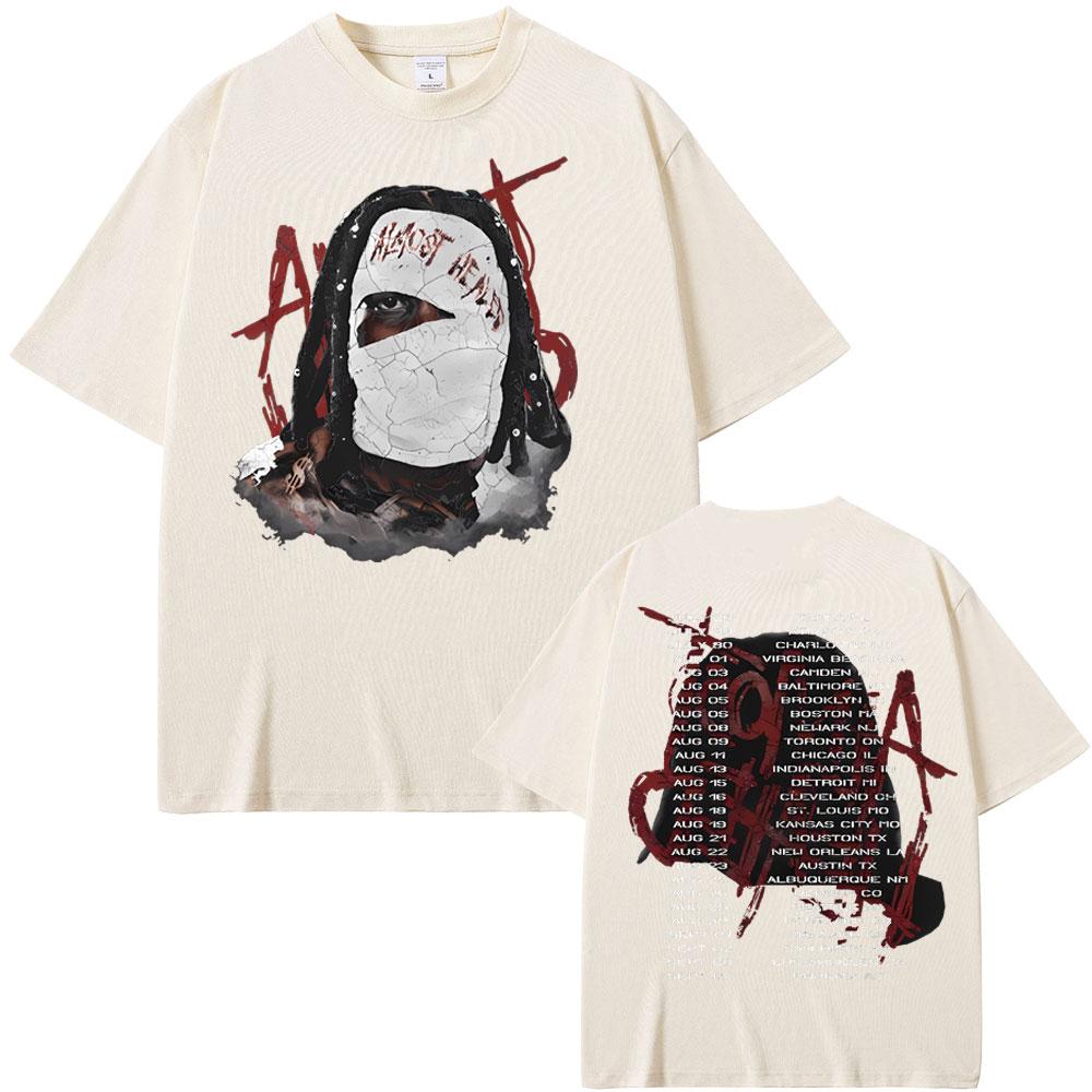 Rapparen Lil Durk Healing Tour T-shirt Herr Dam Hip Hop Mode Vintage Oversized T-shirt Herr Casual 100% Bomull Kortärmad