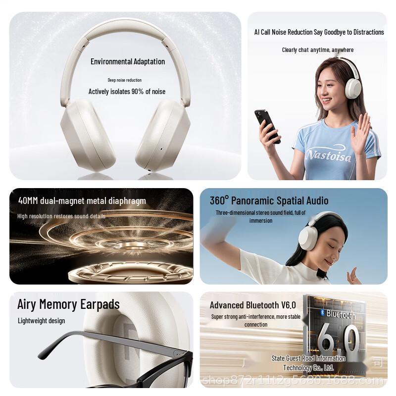 Philips TAH1020 Wireless Bluetooth Noise Cancelling Over-Ear Headphones