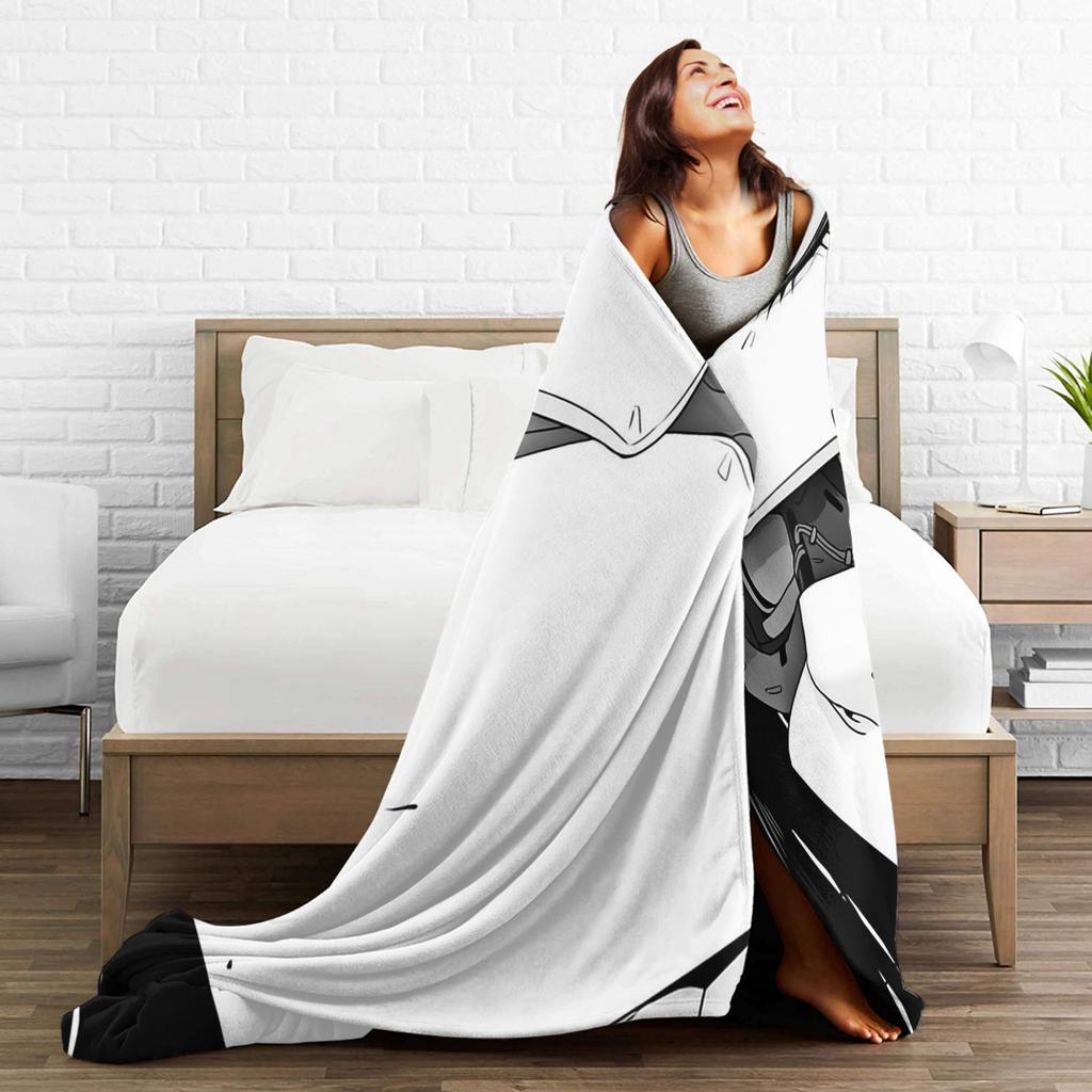 Motoko Kusanagi Ghost in the Shell Blankets Coral Fleece Plush Spring/Autumn Throw Blankets for Sofa Outdoor Rug Piece