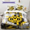 Borussia Dortmund BVB 09 Graffiti Stadium Print 3‑Pieces Duvet Cover Set Soccer Fan Bedding Bedroom Home Decor Without Pillow Core Comforter