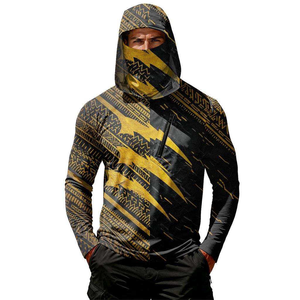 Men's Casual Hooded Long Sleeve Sunscreen Top
