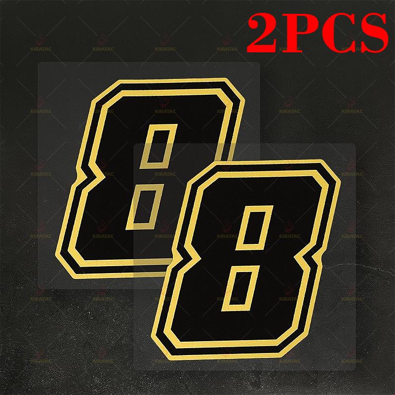 

2pcs Motorcycles Gold Number 0-9 Stickers Waterproof for Motorcycle Fairing Helmet Car Windows Trunk Universal Vinyl Decals S-High 5cm