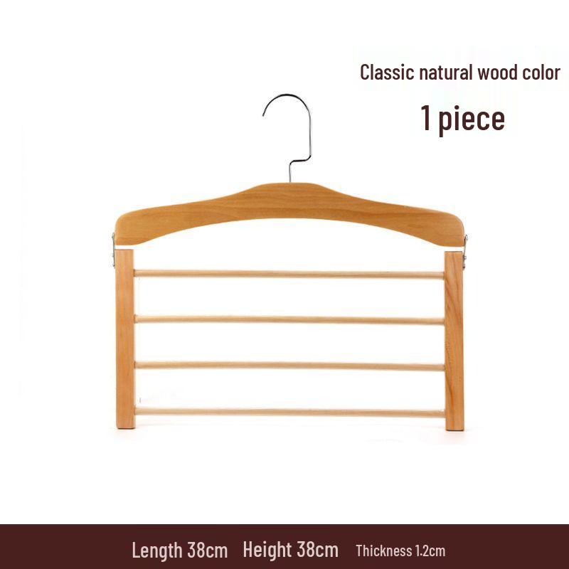 Multifunctional Solid Wood Pants and Scarf Hanger - Wardrobe Storage Solution