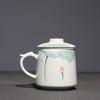 Celadon hand - painted tea - making cup fresh - style water cup ceramic cup for home and office use tea - filtering cup