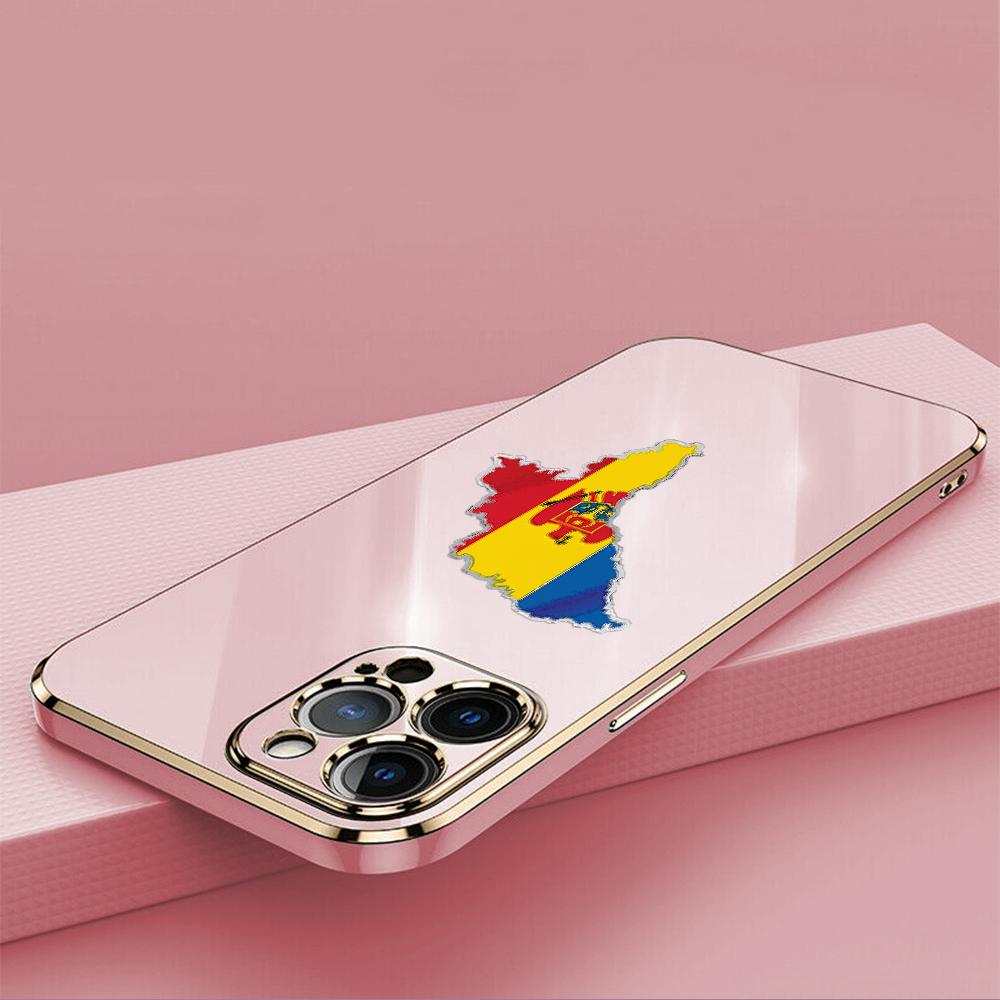 N91 Flaga Mołdawii art Galwanizowana Krawędź Miękkie Etui TPU na Telefon dla Xiaomi 14 Poco M5s X5 F6 Redmi 13C 12C 8 Note 12 10 11 13 Pro Plus Wstrząsoodporne Etui