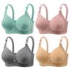 Women Solid Color Adjustment Bra Gathered Bra