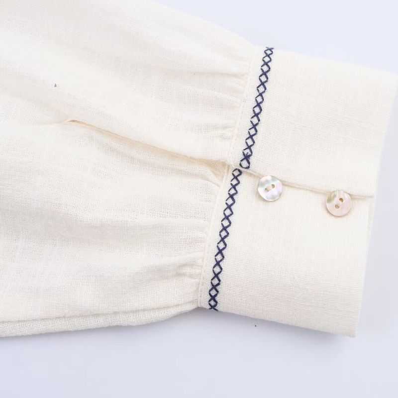 Araltay New Arrival Fashion Style Women's Fashion All-Match Simple Retro Style Embroider Shirt 8372244 060