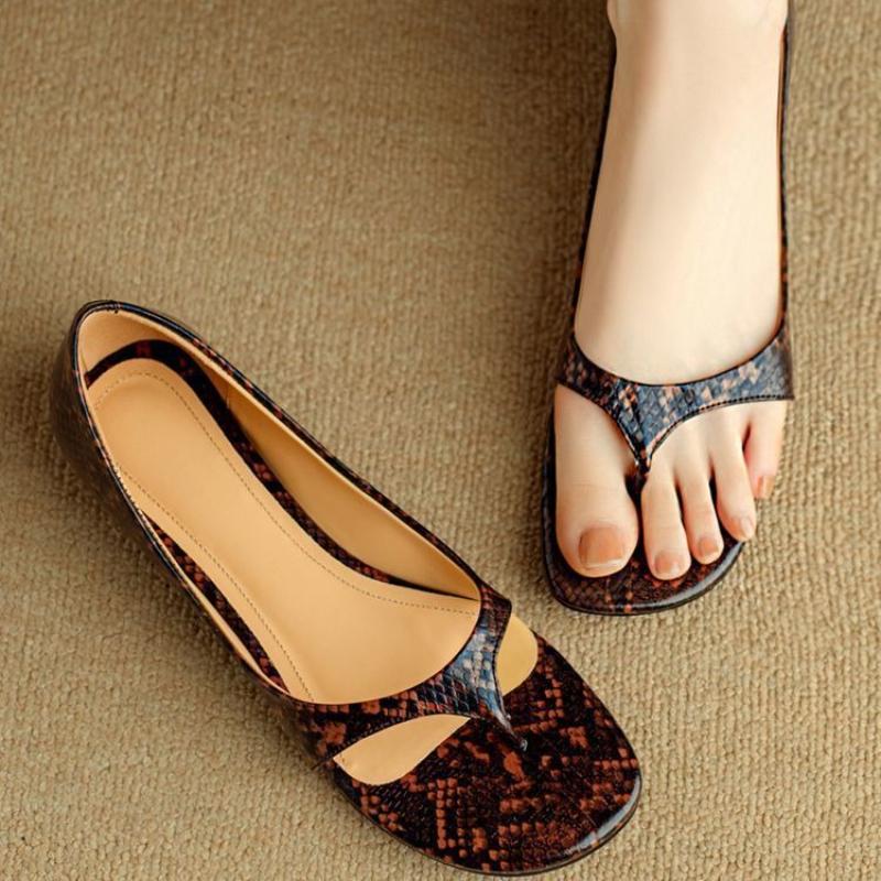 Fashion Fashion Versatile Women Shoes Summer New Round Toe Flat Shoes Comfort Non Slip Women's Sandals Temperament Women's Flat Sandals