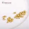 Rice Shape Beads For Jewelry Making Supplies DIY Findings Accessories 3X5MM 18K Gold Plated Oval Spacer Beads