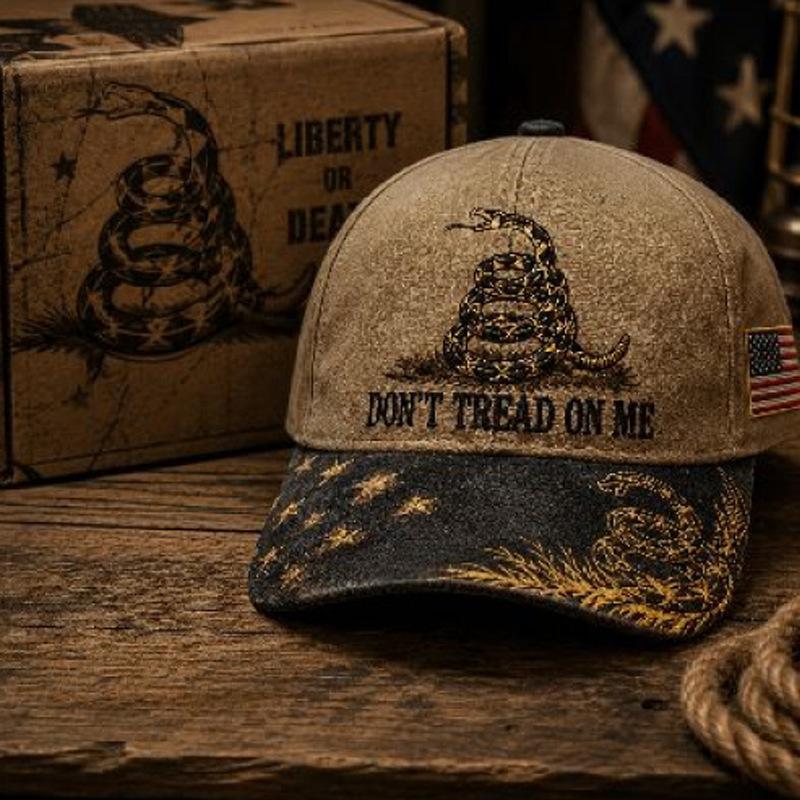 New Hat Gadsden Snake Hat Men's and Women's American Flag D Printed Baseball Cap