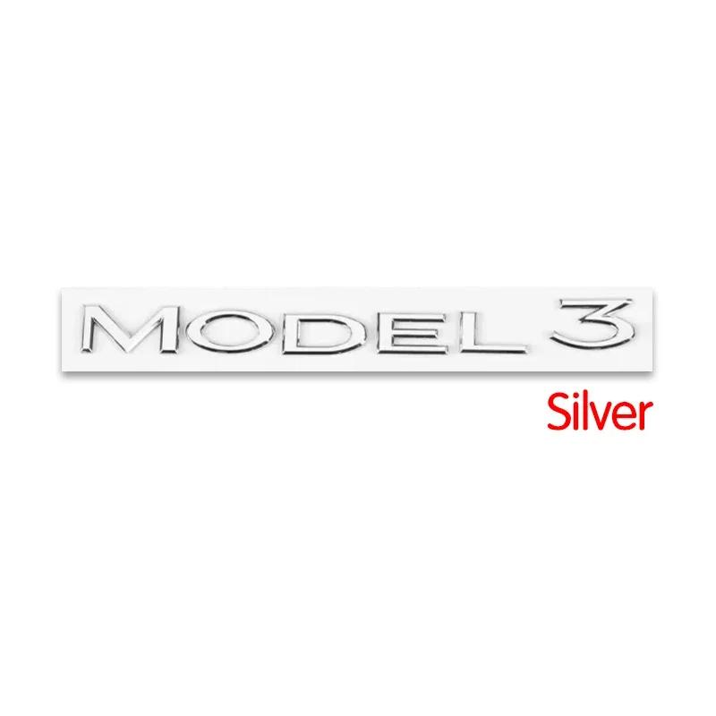 CQPKJ1 For Tesla- Car Front Emblem Rear Trunk Emblem Suitable for Model 3 Mode Y metal logo replacement rear and rear logos blackening