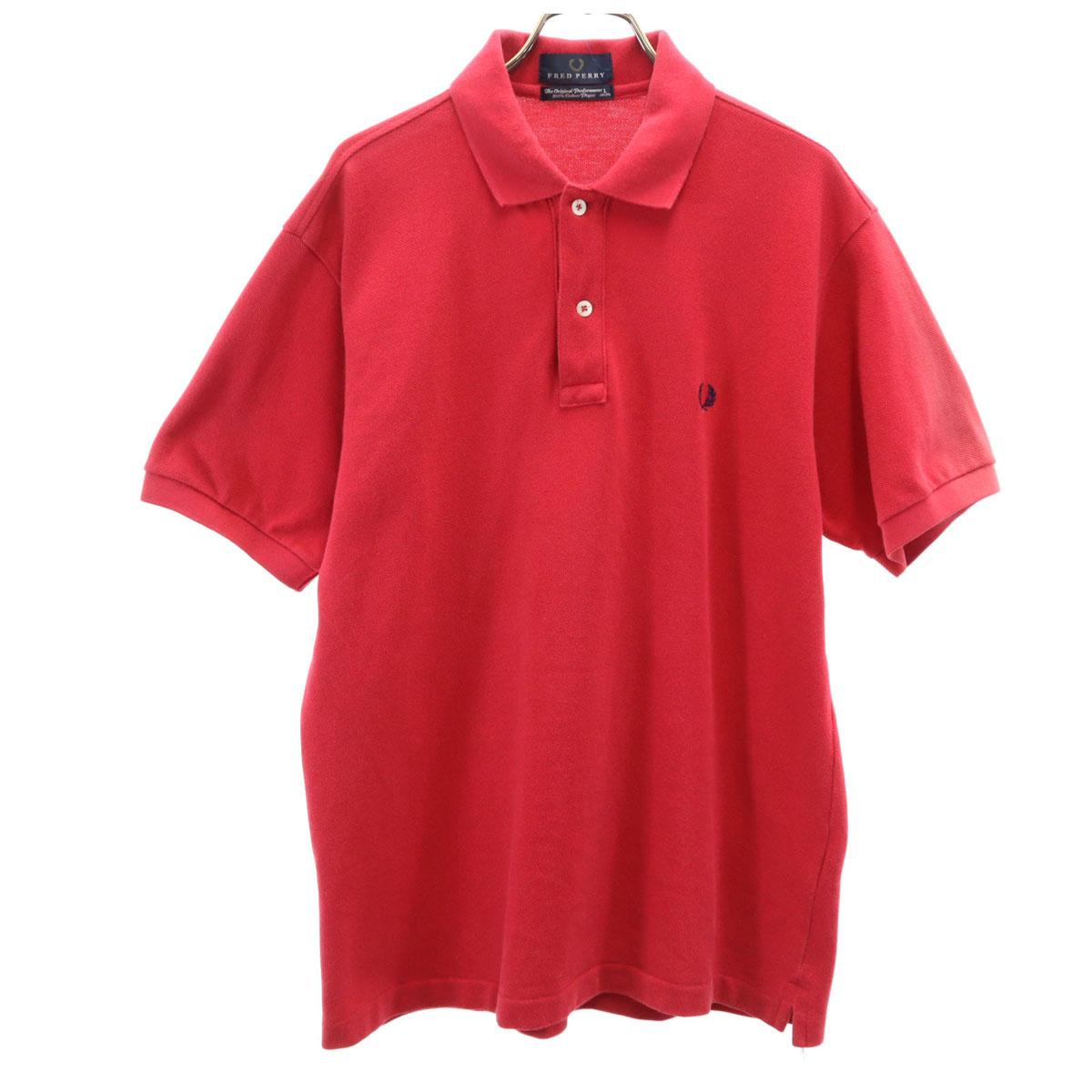 

FRED PERRY made in Japan Short sleeve Polo shirt L Red Fawn Men s Used