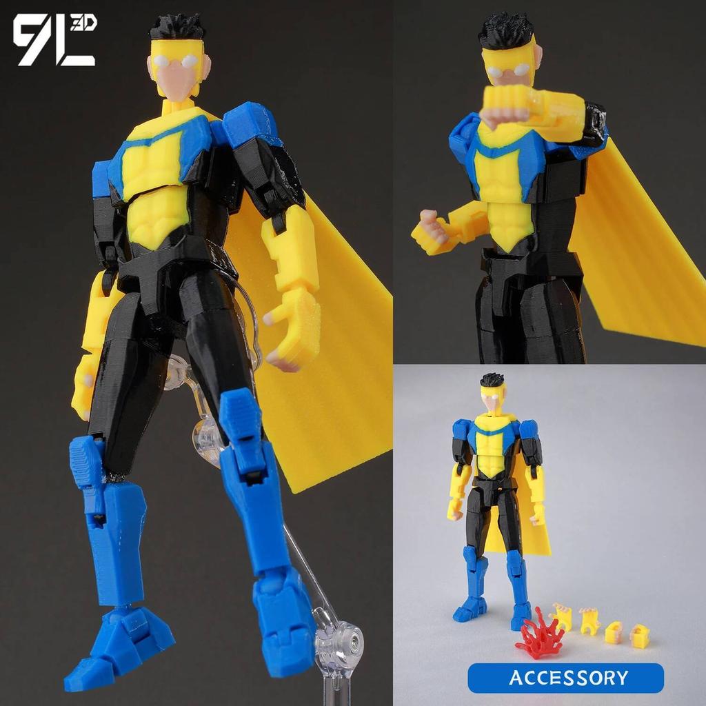 9L3D Lucky 13 Ragazzo Invincibile Conquista Omni Action Figure Modello Anime Stampato 3D Articolato Posabile Giocattolo da Collezione Regalo Fan