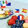100Pcs National Flag Toothpick Cakes Picks Cupcake Top Decoration For Sweets Desserts Display And Festival Celebration