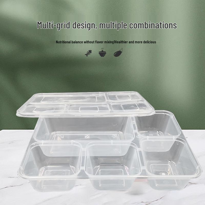 

Zhìlù Disposable Microwaveable 5-Compartment Meal Box