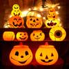 Handheld Halloween Pumpkin Lantern Trick or Treat Halloween Candy Can Pumpkin Bucket  Kindergarten