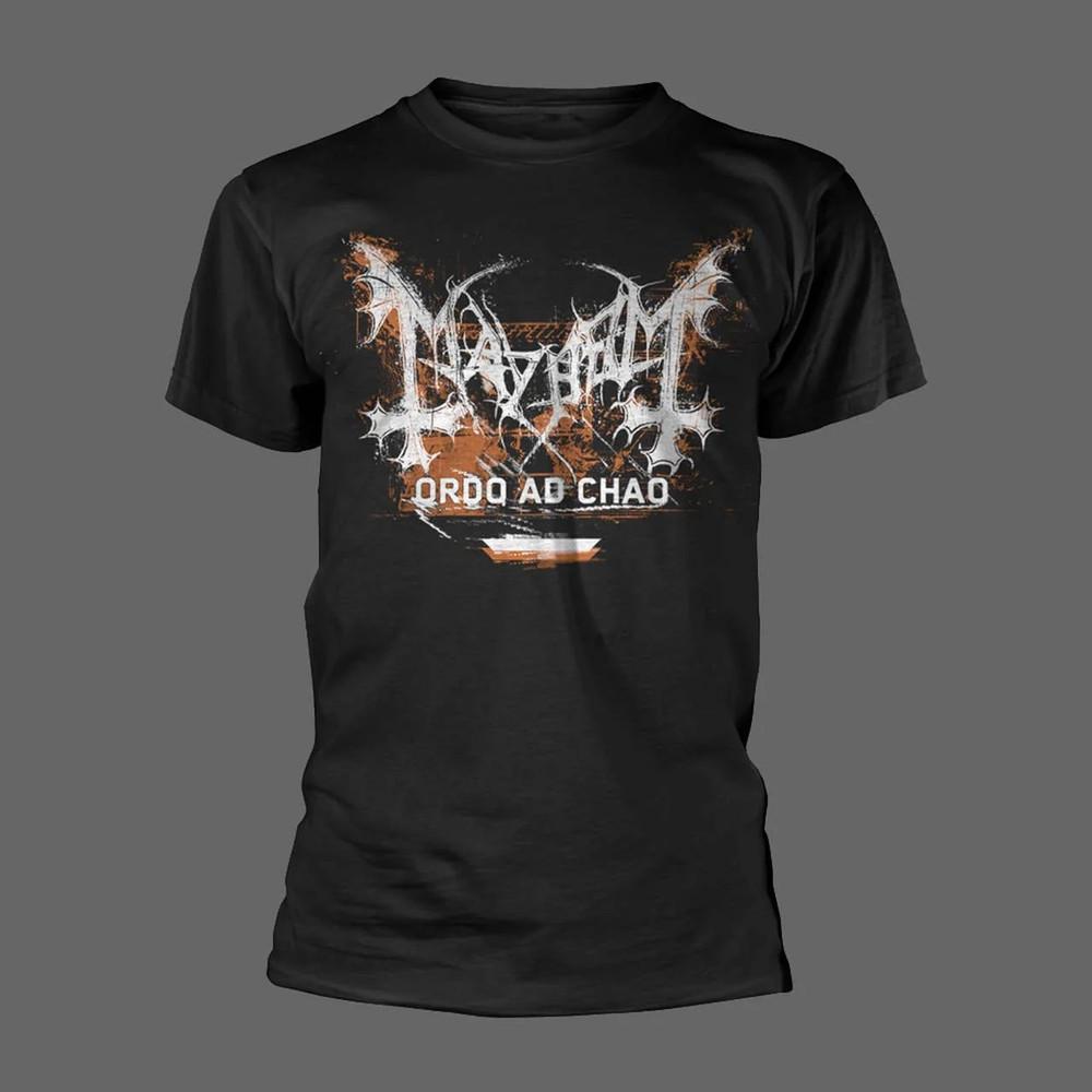 New Rare Mayhem Band Ordo Ad Chao S5XL Black T Shirt AG645 Unisex T-Shirt L