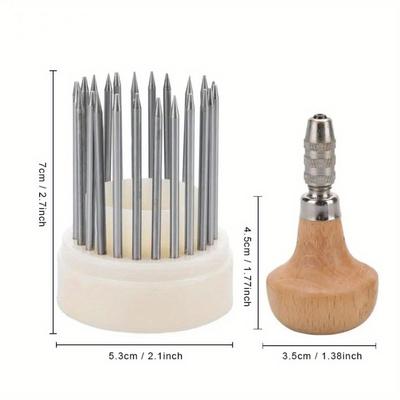 Perlenwerkzeug-Set Diamantstein Perlenkorn Werkzeugset Perlenfädler mit Holzgriff Schmuckherstellungswerkzeug für Goldschmied Juwelier
