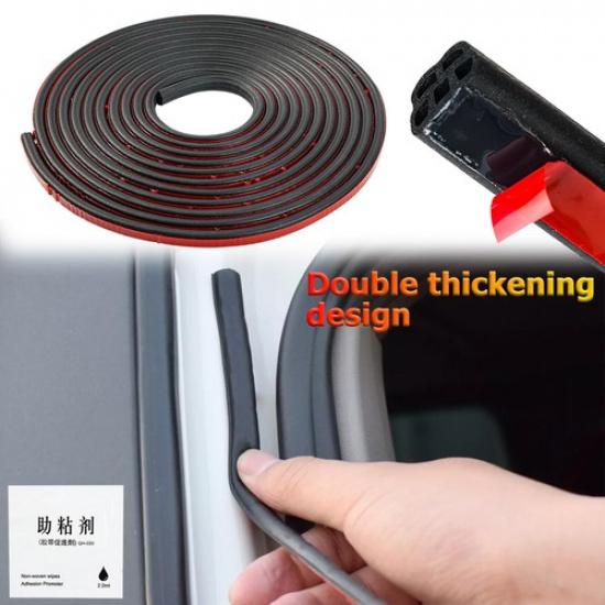 

16Ft B-Shape Universal Car Door Seal Strip Hollow Rubber Weatherstrip Edge Guard