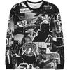 Nike Graffiti Print Crew Neck Pullover Long Sleeve T-Shirt Men Tops Black DJ5801-010