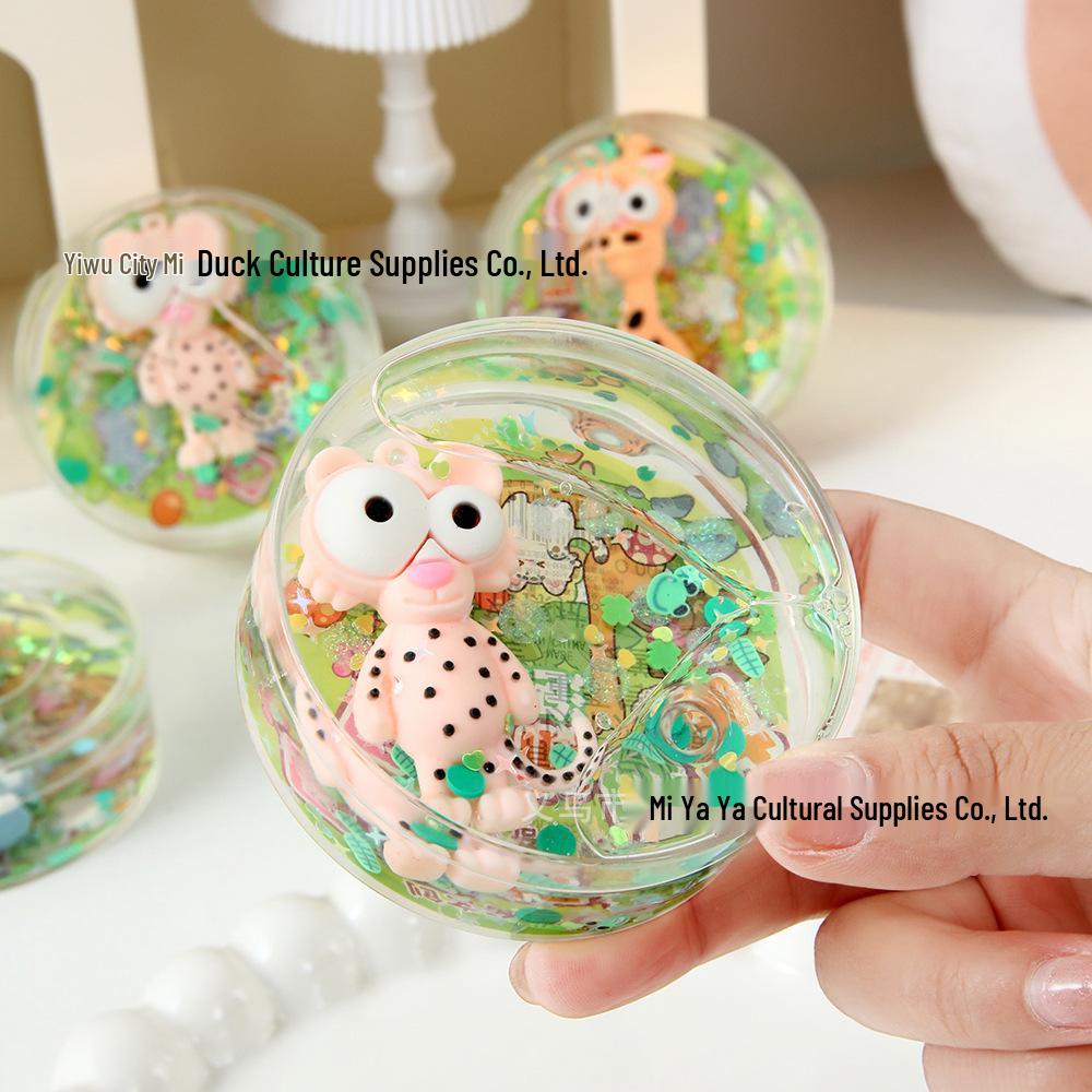 Cartoon Animal Bubble Slime Toy - Stretchy, Non-Sticky Stress Relief with Figures